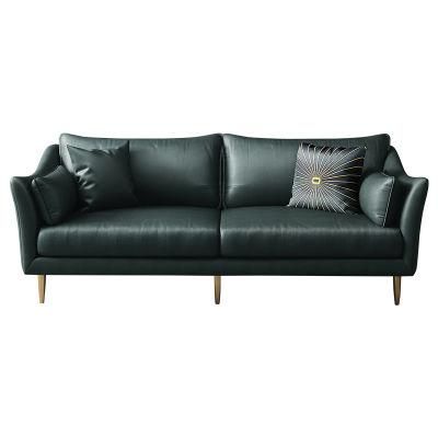 Wrapped Round Type Longer Living Couch with Plating Hardware Foot