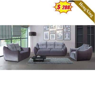 Modern Luxury Design Living Room Office Soft Foam Gray Fabric 1+2+3 Seat Sofa Set
