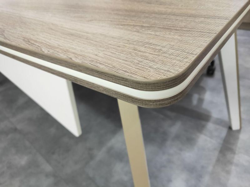 Office Desk Furniture Team Work Station Wooden Melamine 4 Seats with Partition