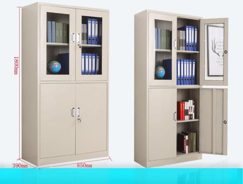 Wholesale Metal Office Steel File Storage Filing Iron Cabinet with Glass Door