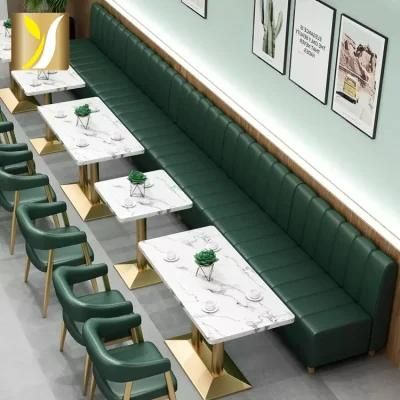 Modern Design Hotel Home Furniture Gold Marble Stainless Steel Dining Table