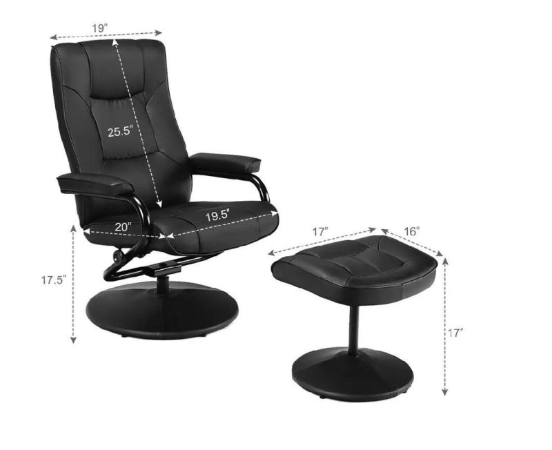 Rotation 360 Degrees Reclining Leisure Chairs Swivel Lounge Chair