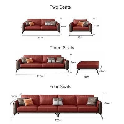 Vintage Brown Genuine Leather Couch Chair with Cross Stripe Bolster 788