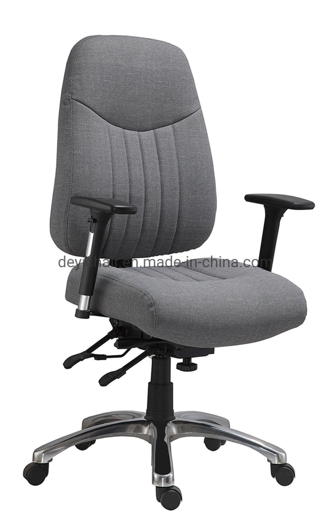 5 Lever Multifunctional Mechanism with Seat Slider Ratchet Back 350 Chrome Base with PU Castor with Adjustable PU Arms Big Office Chair