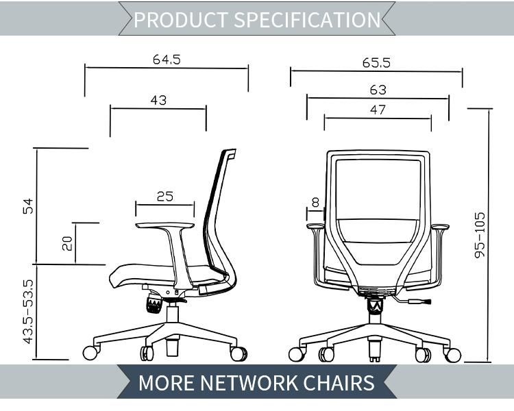 Staff Soft Comfortable Executive Height Adjustable Support Durable Ergonomic fashion Suitable Office Chair