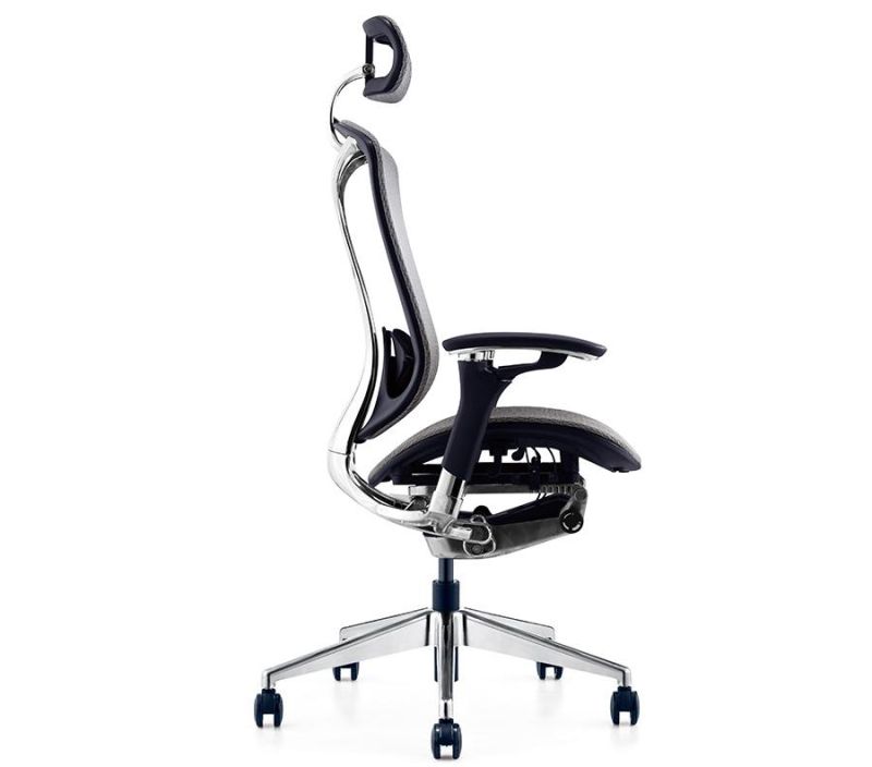 Fabric Mesh Type Office Chair with Metal Chrome Finished Frame