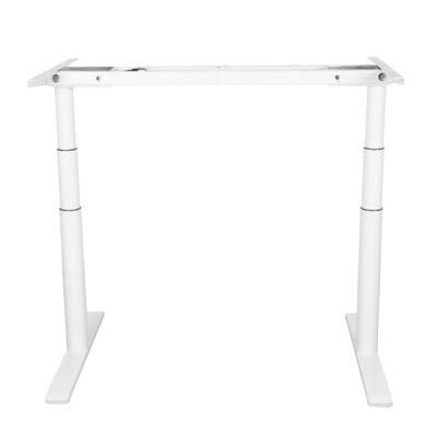 Ergonomic Height Adjustable Computer Table Metal Steel Frame Home Office Lifting Desk