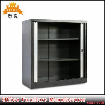 Black Color Half Height Filing Almirah Cabinet Steel Tambour Door Cupboard