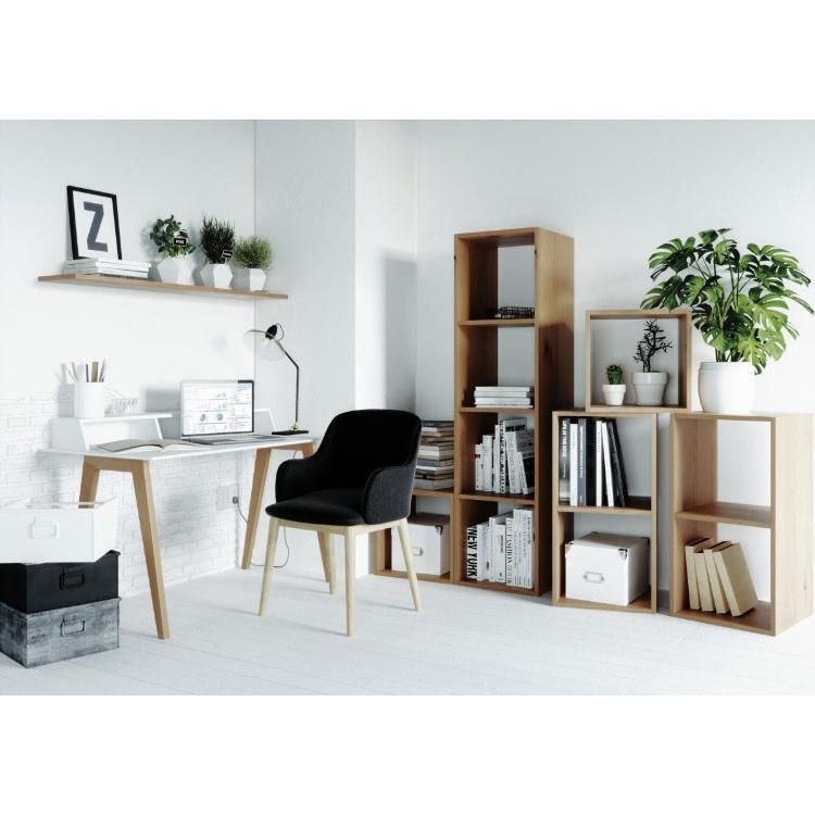 Simple Clear Ladder Wood Bookshelf Book Rack Bookshelf for Home