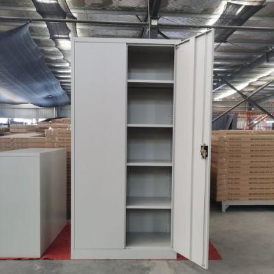 2022 Popular Metal Two Swing Door 4 Shelves Steel File Cabinet or Cupboard