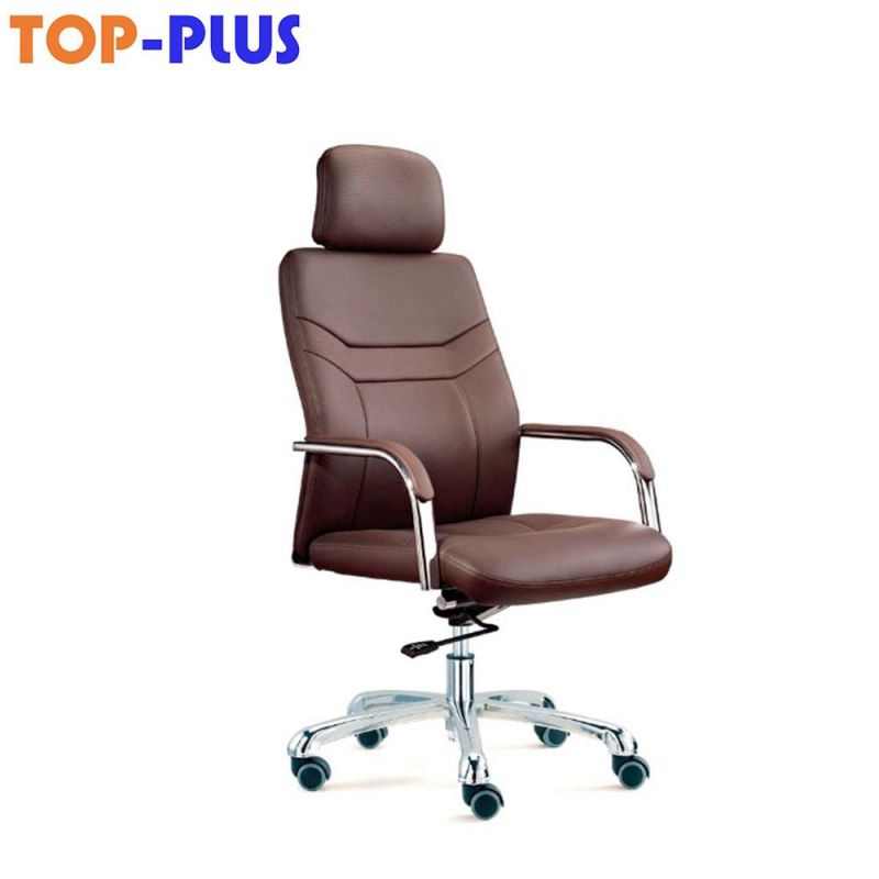 Factory Swivel Medium Back PU Leather Office Furniture Chair