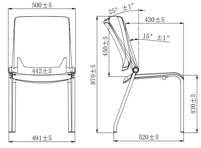 Meeting Study Metal ABS Staff Conference Office Mesh Seat