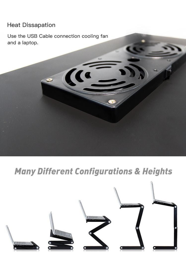 Laptop Stand Adjustable Portable, Verala ABS Ergonomic Computer Stand Foldable Laptop Holder Elevator Computer Riser Desk Compatible with All Laptops
