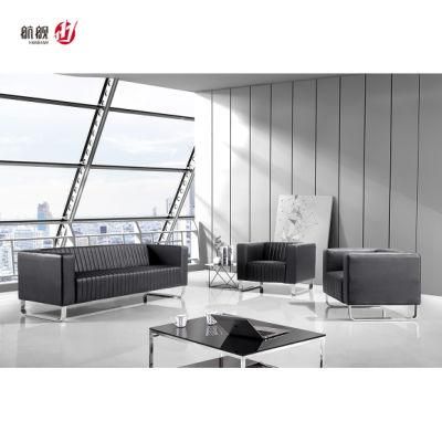European Style Office Sofa Lounge Reception Leather Sofa Set
