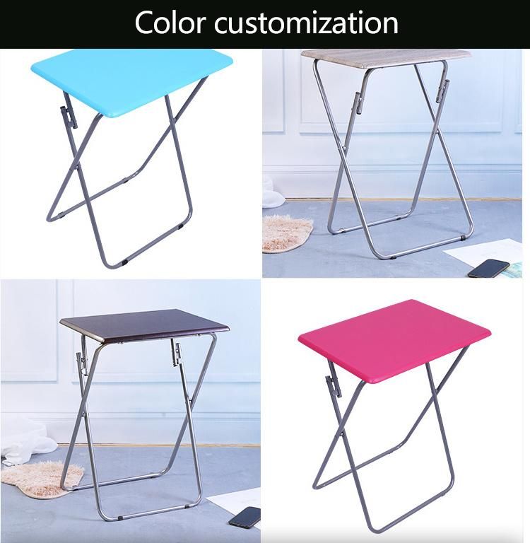 Metal Wood Factory Wholesale TV Trays Set of 2 Folding TV Tables Snack Tables for Eating