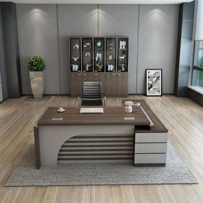 Hot Sale China Factory MDF L Shaped Wooden Executive Office Desk