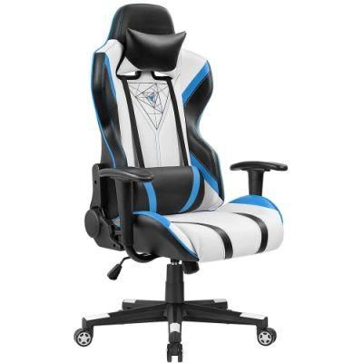 White Custom Computer PC Racing Gaming Chair with Logo