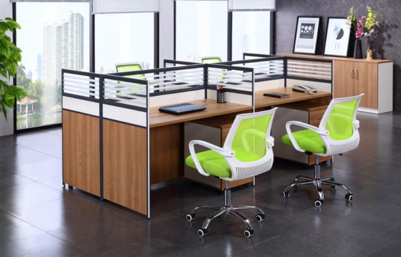 Modular Office Glass Cubicle Partitions Wooden Melamine Used Office Desks and Workstations for Sale
