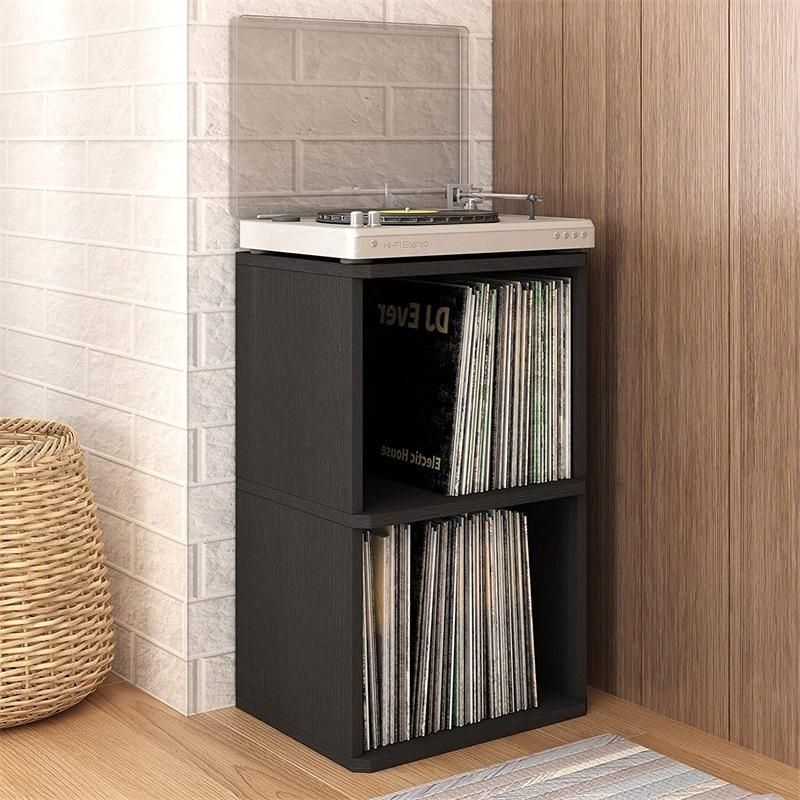 Modern 2 Layer Bookshelf Office Wooden Organizer Bookshelf