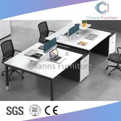 White and Black Computer Table Office Workstation (CAS-W31402)