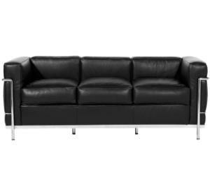 Black Leather Fabric Stainless Steel Modern Dining Room Office Furniture Sofa