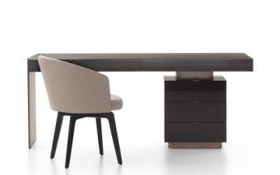 Mfz-001 Desk/MDF with Black Oak Veneer//201 Ss Wire Drawing/Italian Sample Style Desk in Home and Hotel