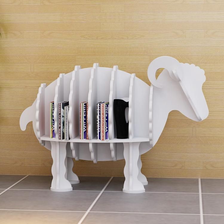 Portable Children Bookcase, Wooden Bookshelf, Colorful Kids Book Shelf