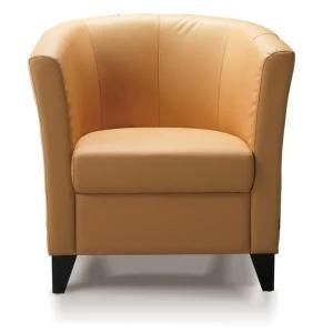 Imported Comfort Leisure Single Seater Modern Design Leather Mini Hotel Bedroom Wooden Cafe Lounge Sofa Chair