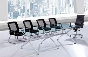 Whosale Modern Tempered Glass Top Conference Table in China Foshan