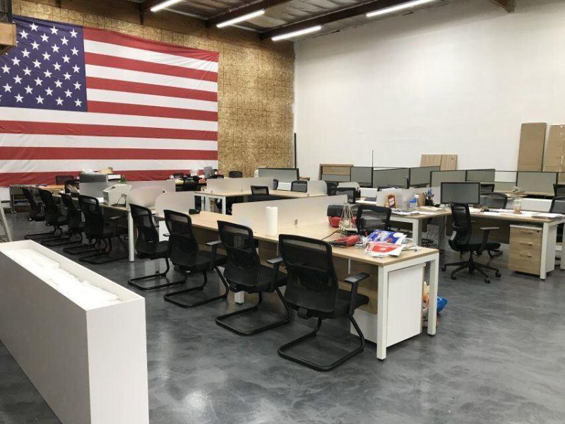 China Factory MFC Office Wooden Table Co-Working Call Center Workstation Cubicle Partition