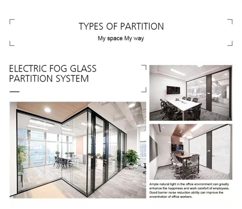 Strong Aluminum Frameless Glass Office Folding Blind Partition Wall
