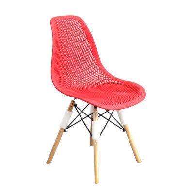 Dining Room Restaurant Nordic Leisure Chair with Solid Wood Legs