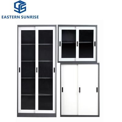 Glass Door Cupboard Steel Filing Cabinets Metal Storage Containers