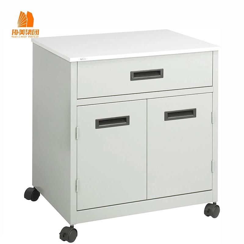 Household Movable Filing Cabinet, Storage Cabinet, Stainless Steel Material.