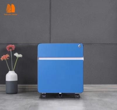 Office Furniture Blue Mobile Pedestal Metal 2 Drawers File Cabinet