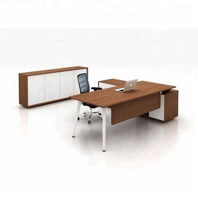 Modern Foshan Customized Leather L Shape Executive Desk for CEO Office Furniture