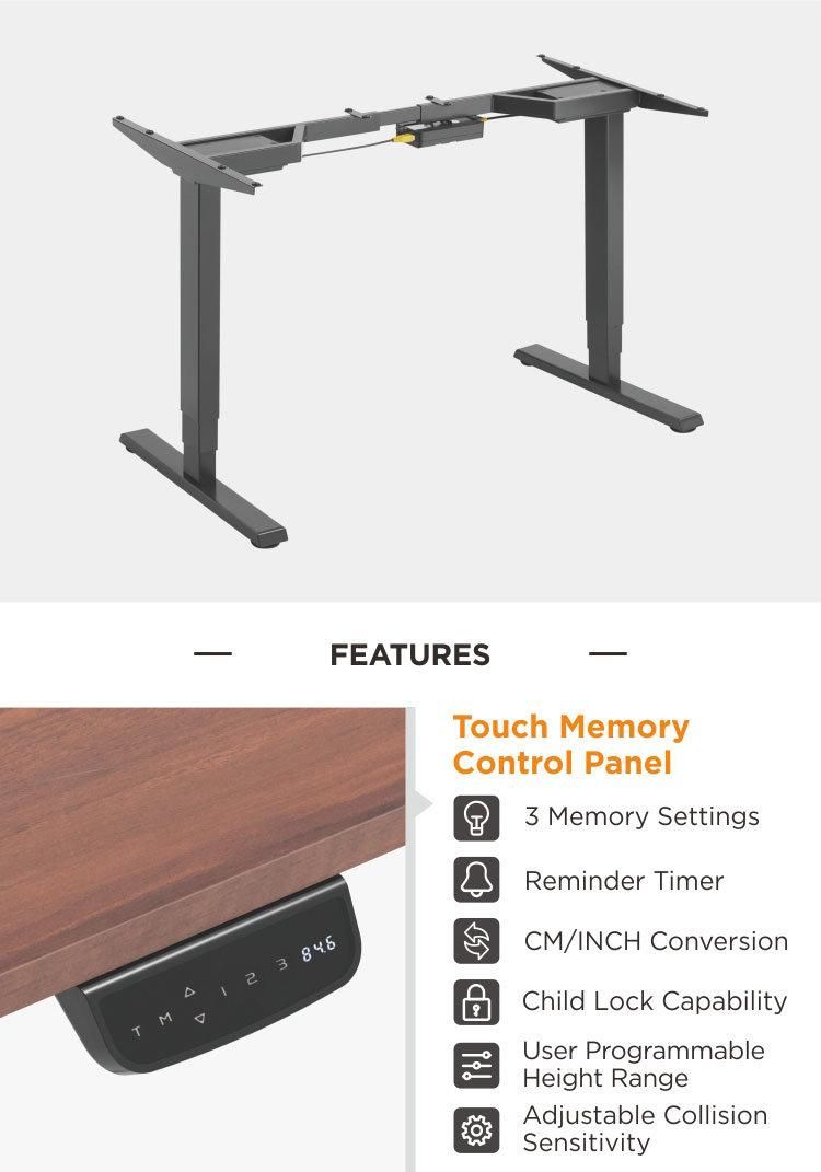 Modern Compact Dual Motor Electric Height Adjustable Office Desk