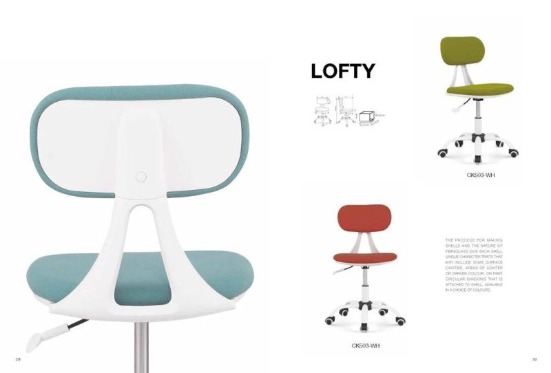 Plastic Adjustable Task Stool Footrest Optional Swivel Office Chair Without Armrests