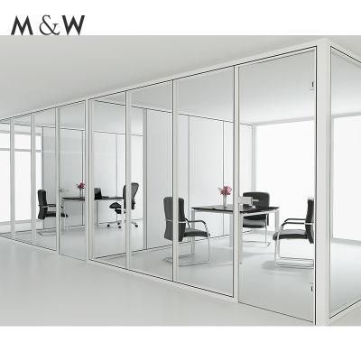 Wholesale Metal Partition Manufacture Indoor Glass Glazed Wall Soundproof Office Furniture