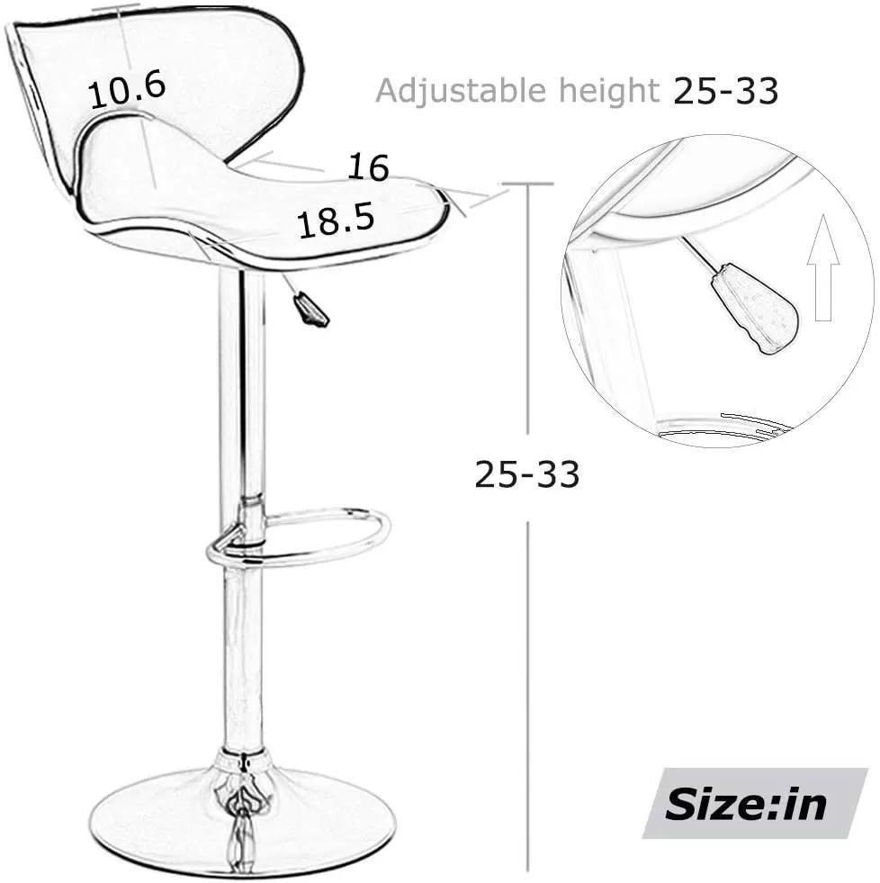 360 Degrees Revolving Bar Chair with Steel Base