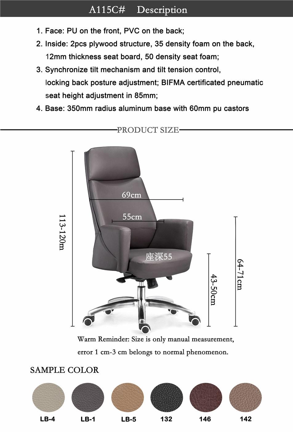 Hot Selling Executive High Back PU Luxury Boss Office Leather Chair