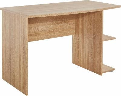 1-Shaped Laptop Wood Table Computer Stand Desk with Shelf