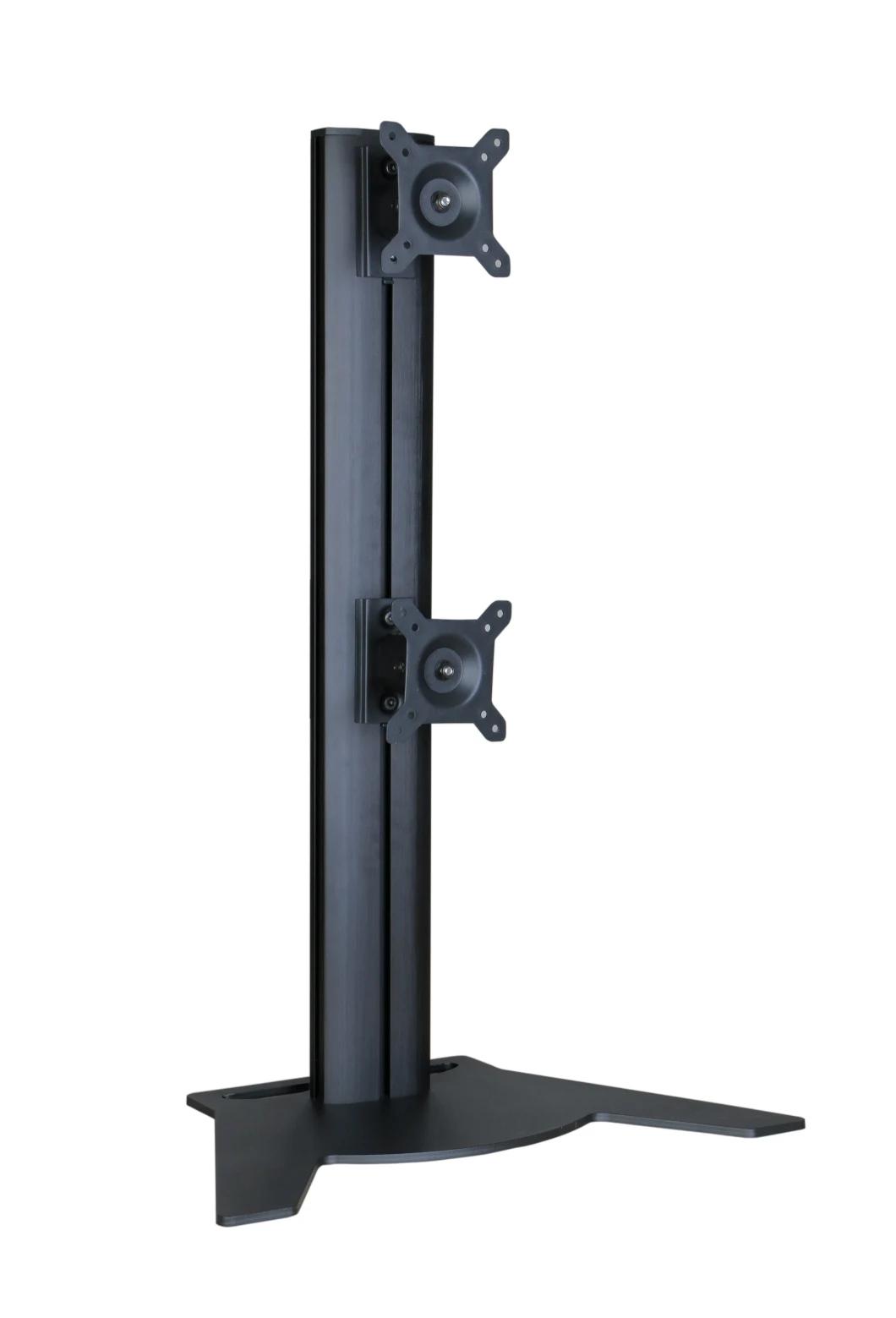 Silver/Black Desktop & Wallmount Workstation with Height Adjustment