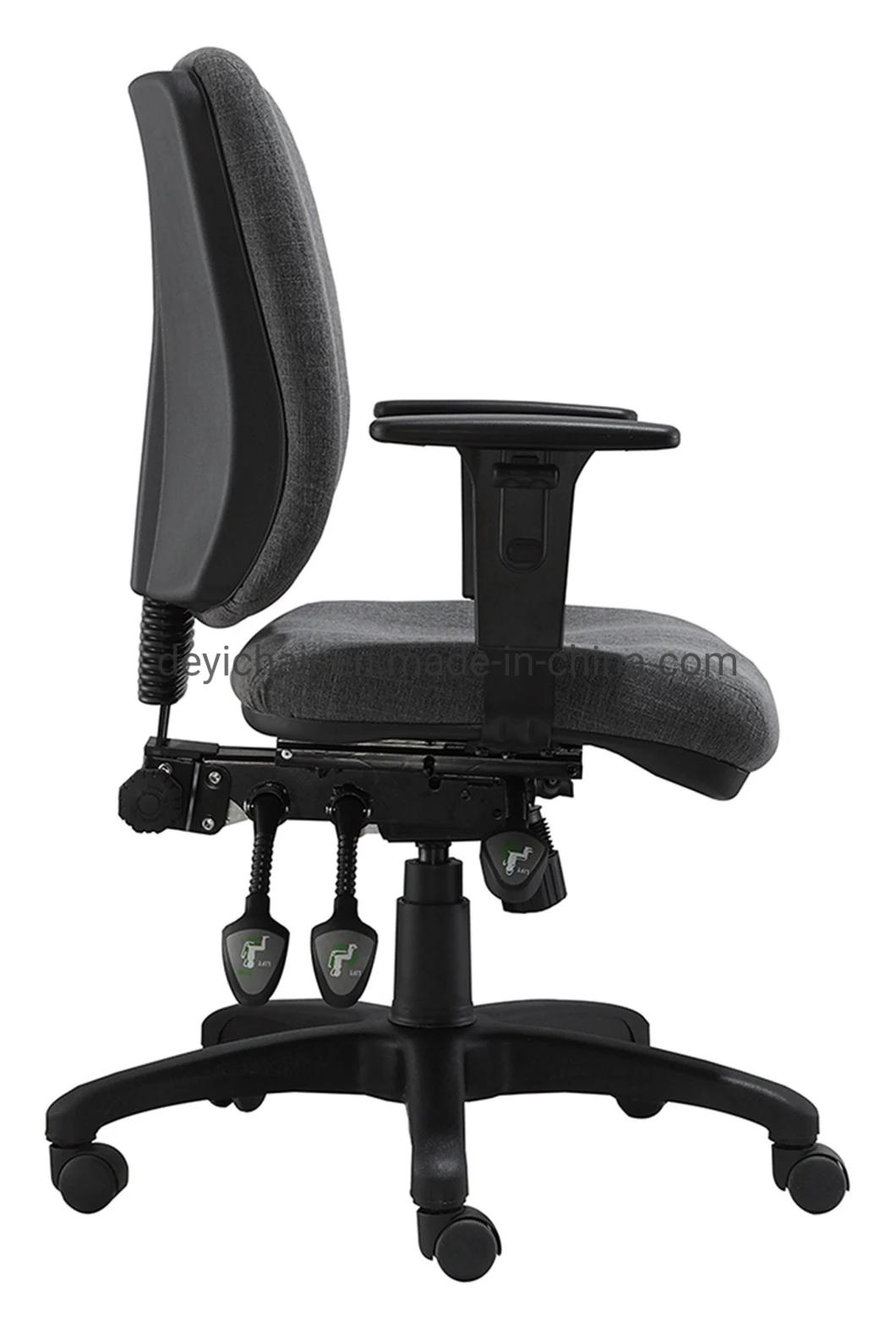 Three Lever Heavy Duty Mechanism Back and Seat Fabric Upholstery Normal Foam Seating Computer Office Chair