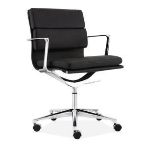 Black Charles Dsw Ribbed Luxury Leather Eames Executive Chair