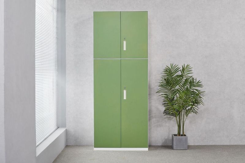 Office Equipment Multi-Colour Double Swing Metal Door 4 Layers Cabinet