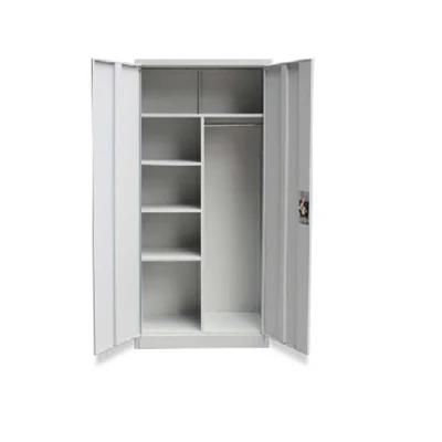 Cheap Steel Locker Colorful Double Doors Metal Cloth Wardrobe Cabinet