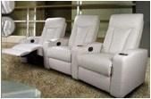 White Leather Lazy Boy Leather Recliner Sofa (YA-613)