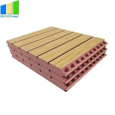 Grooved Acoustic Fire Rated Panel Eco-Friendly Wooden Noise Absorption 12/15/18mm