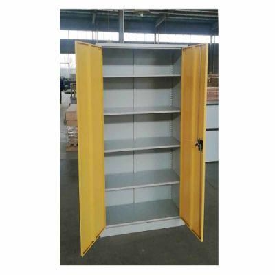 as-008 Modern Office Furniture 4 Adjustable Shelves 2 Swing Door Filing Cabinet Cupboard